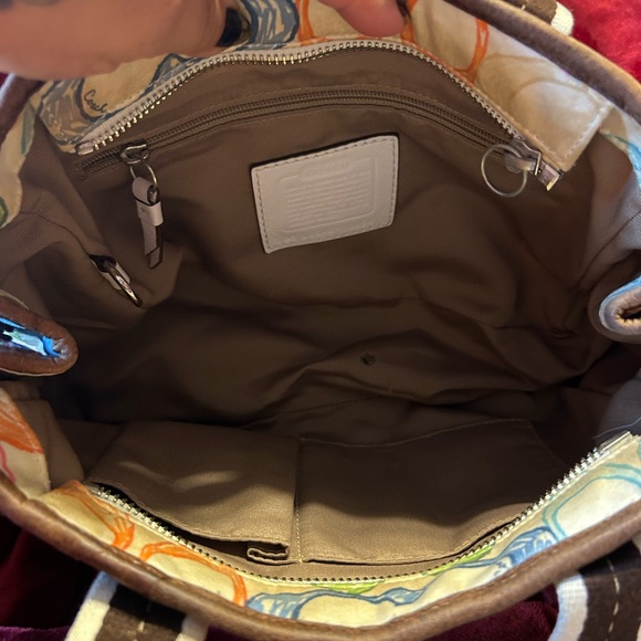 Gorgeous Vintage COACH 10454 Patchwork Handbag Multicolor Canvas & Leather Y2K - Picture 8 of 13